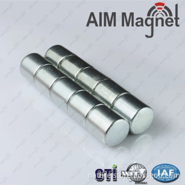 Nickel Neodymium Cylinder Magnet diameter 9mm high 9mm